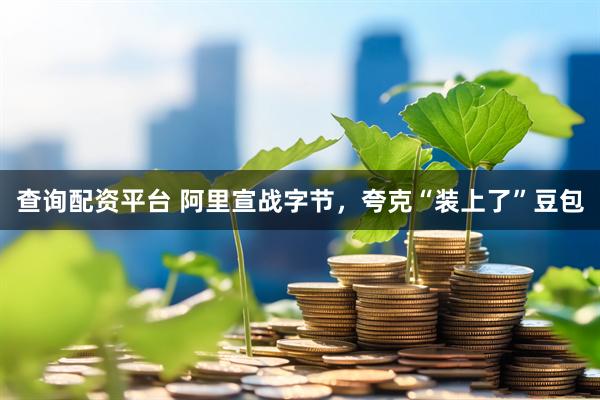 查询配资平台 阿里宣战字节，夸克“装上了”豆包